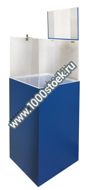 Тумба с ящиком из оргстекла для рекламных акций