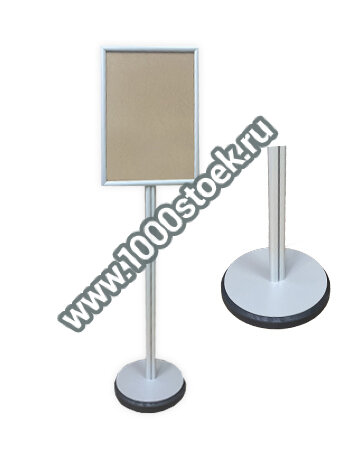 Стойка с прямой клик-рамкой (анодированный овальный профиль)