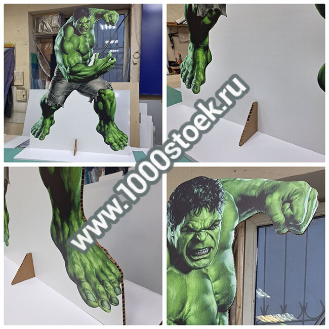 Ростовая фигура (хардпостер) из сотового картона, интерьерная