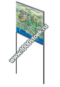 Уличный переносной стенд КС2 (без дверцы)